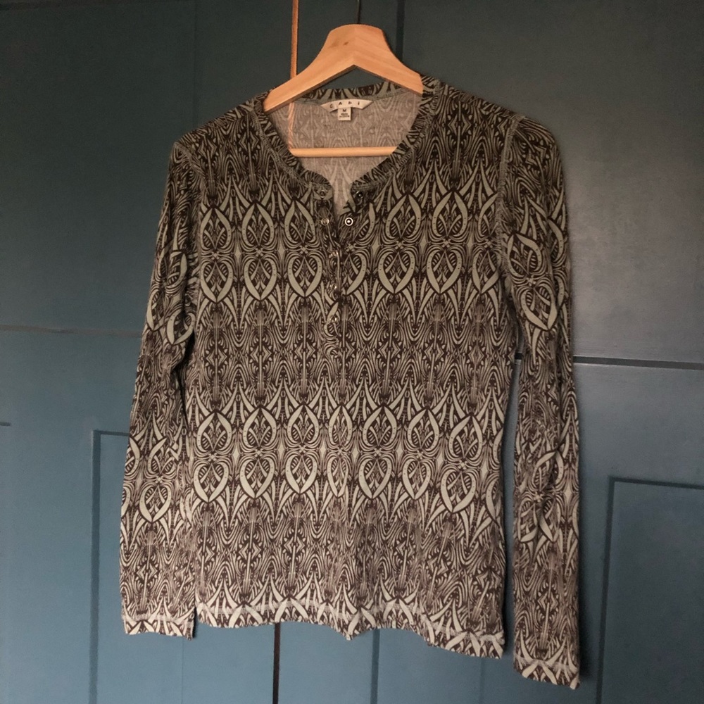 Cabi stretchyyyy Henley shirt